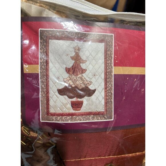 Cracker Barrel Season Of Glory Holiday Quilt Bejeweled Christmas Tree 60x50 - Picture 9 of 9